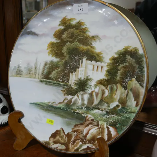 Hand painted wall display plate