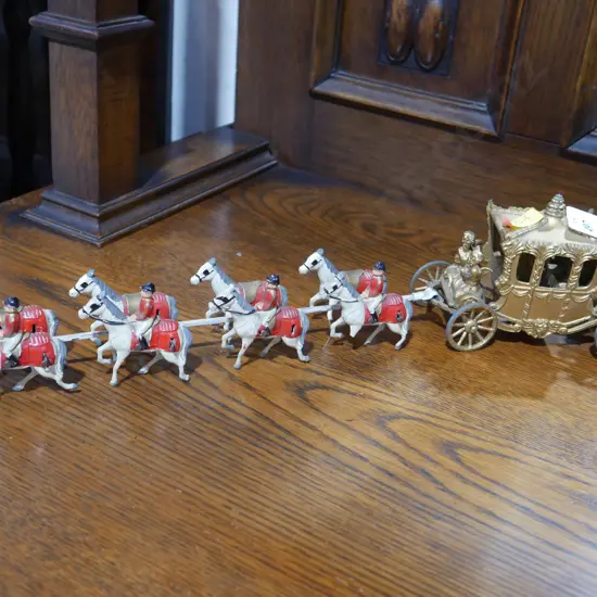 Royal stagecoach and horses