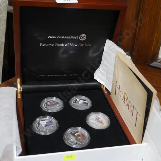 Cased 1oz Silver proof coins the Hobbit