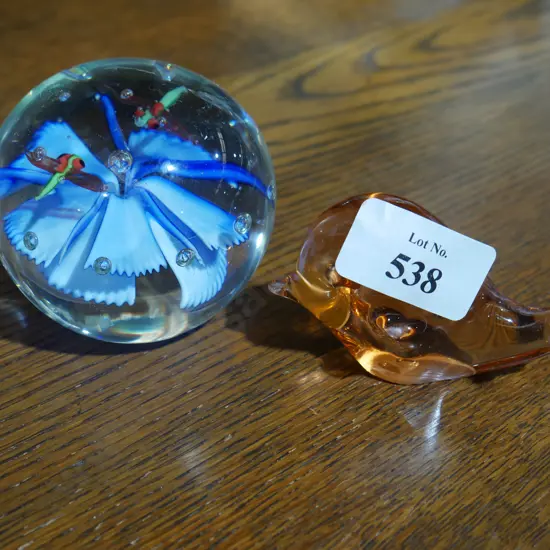 Glass paper weight etc