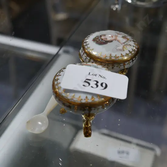 2 Limoges trinket boxes etc