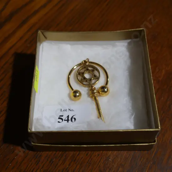 Gold ornamental key