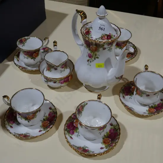 Royal Albert old country roses coffee set