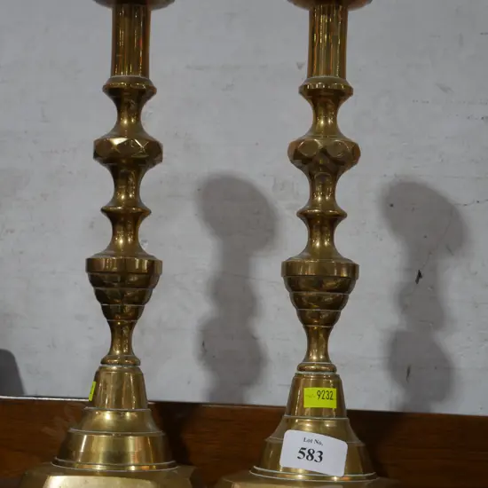 Pair brass candle sticks