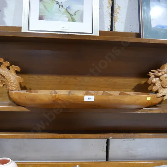 Carved boat dish