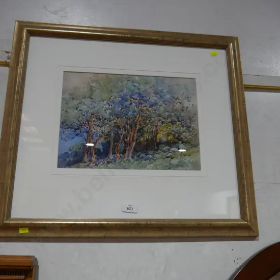 Framed watercolour