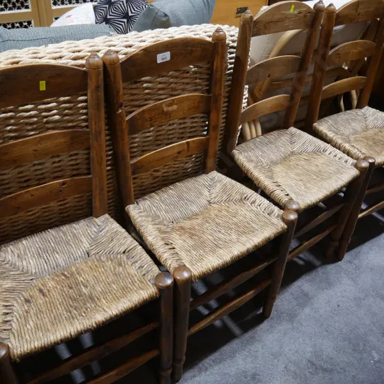 4 ladder back dining chairs