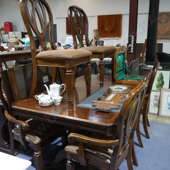 Dining table and 8 chairs