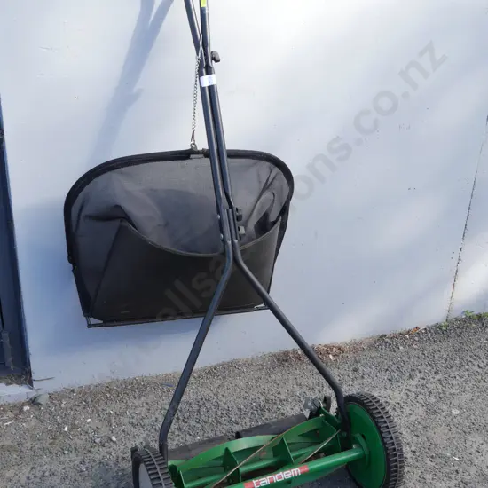 Tandem push reel mower