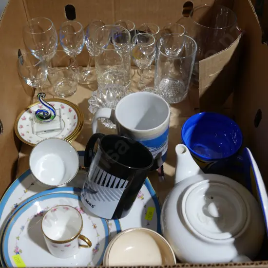 Glassware, china etc