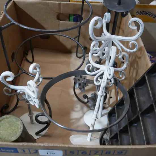 Gem iron, candle sticks etc