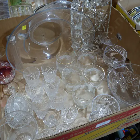 Crystal, glassware etc