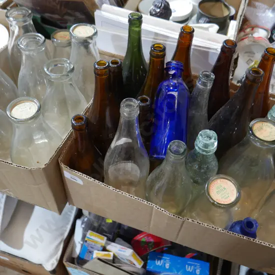 Vintage milk bottles