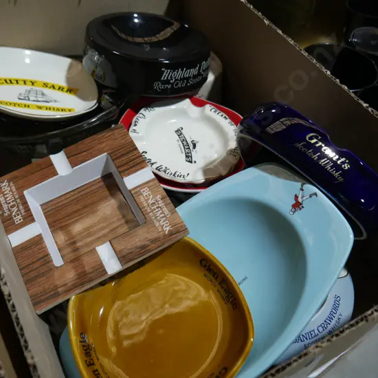 Whisky advertising ashtrays
