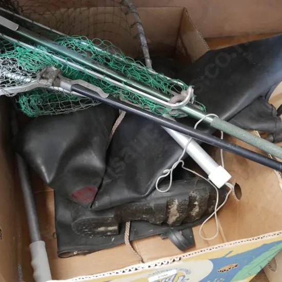 Fishing nets, fishing boots