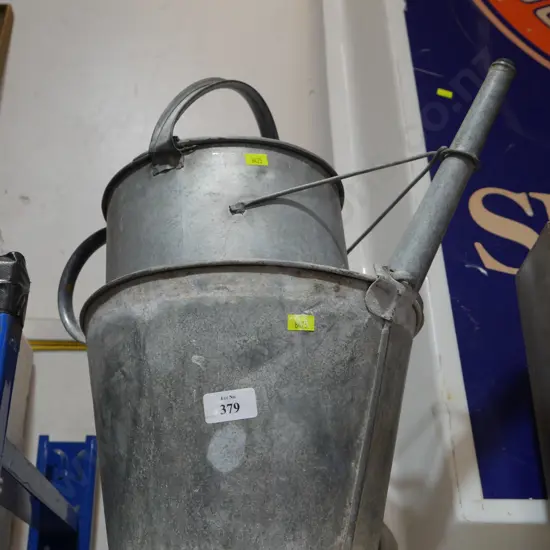 Tin bucket watering can