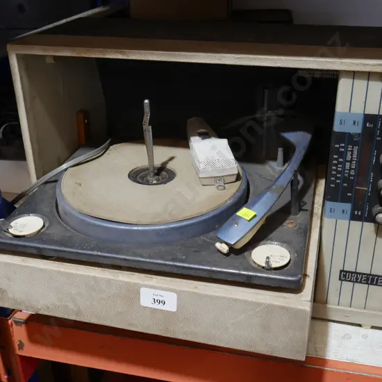 Corvette radio record player