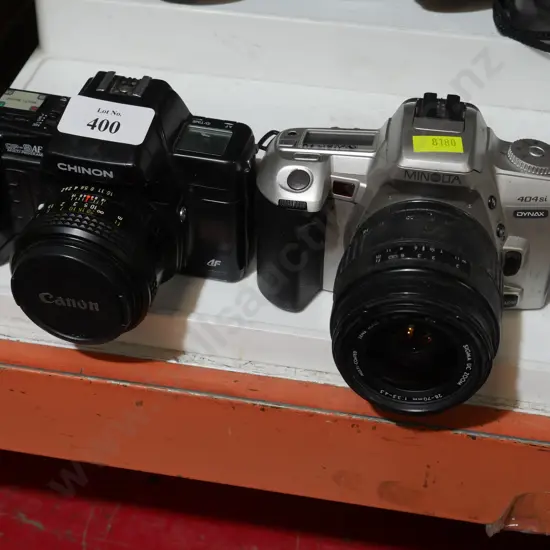 Canon and Minolta camera