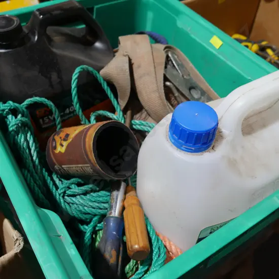 Engine oil, rope etc