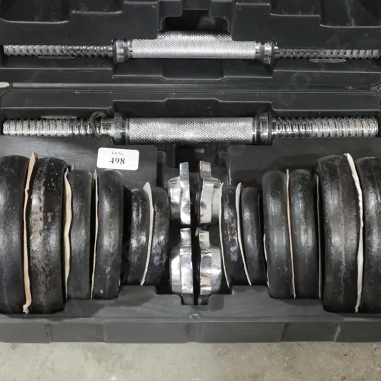 Cast iron dumbbell set