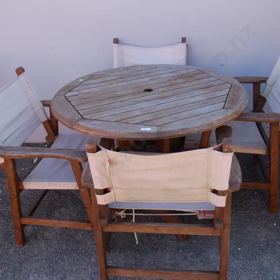 Outdoor table and four chairs