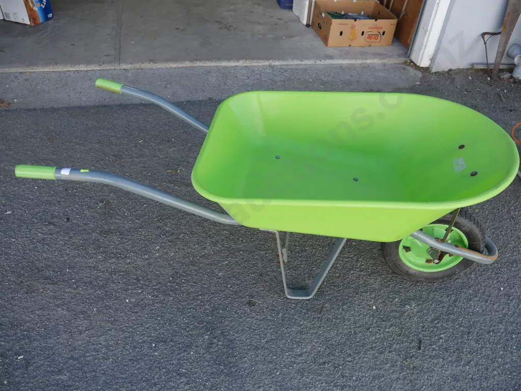 Green wheelbarrow Image 1++