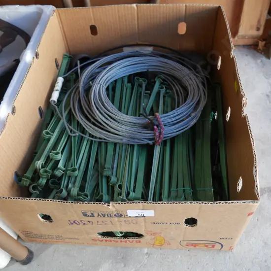 Plastic clips, wire rope