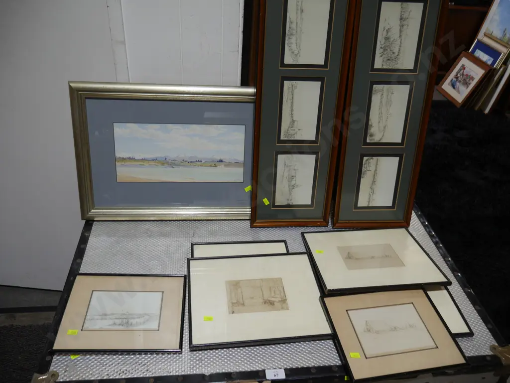 Early framed Christchurch artworks Image 1++