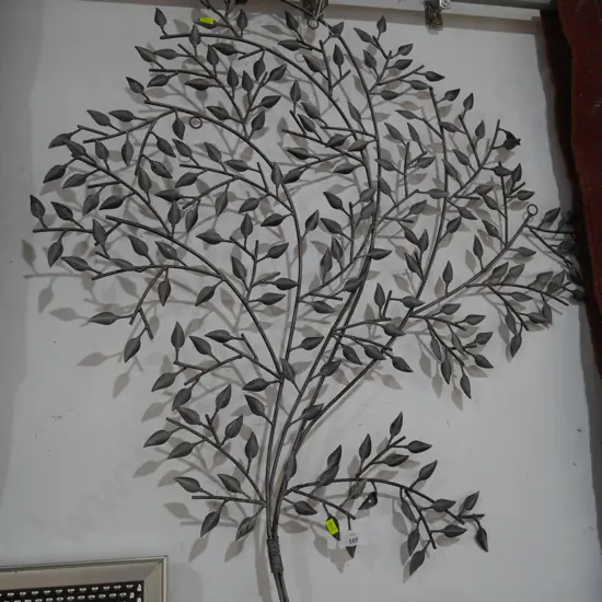 Metal wall hanging tree