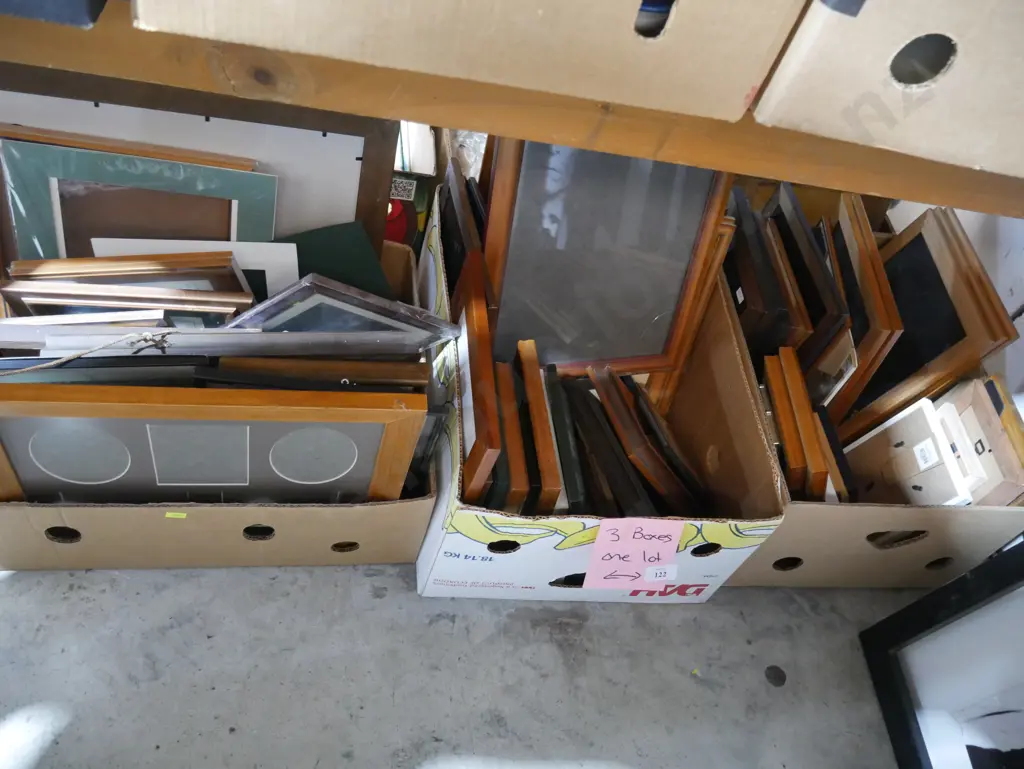 3 boxes of picture frames Image 1++