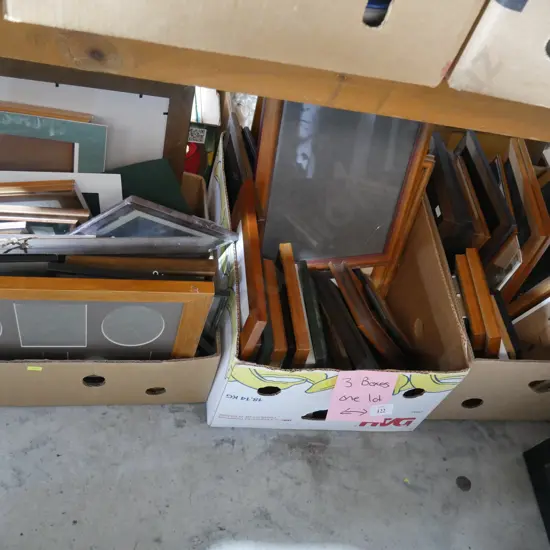 3 boxes of picture frames