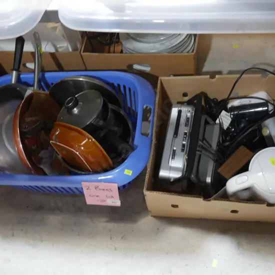 Electrical appliances, pots and pans