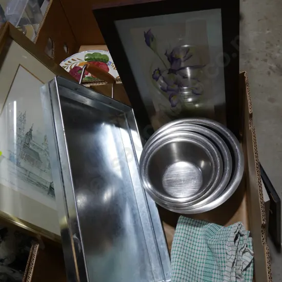 Bowls, tray, artwork