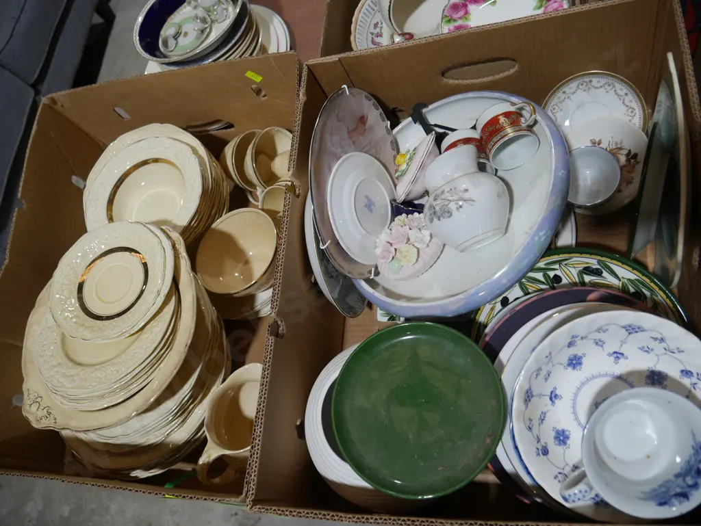 Two boxes of plates, bowls etc Image 1++