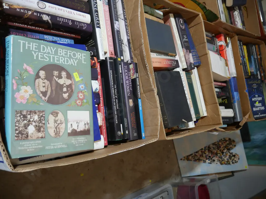 5 boxes of all sorted books Image 1++