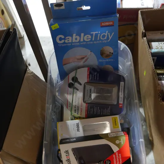 Pocket radio, cable tidy etc
