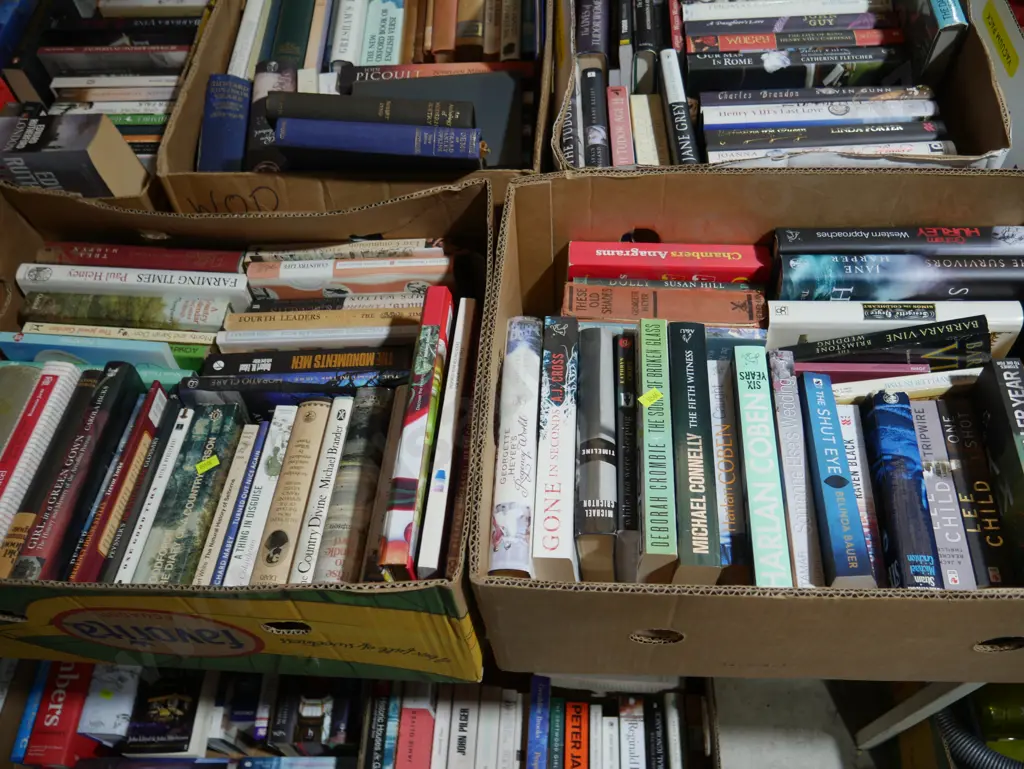 Four boxes of books Image 1++