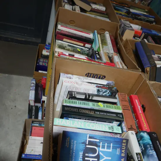 Four boxes of books