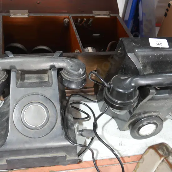 Two vintage telephones
