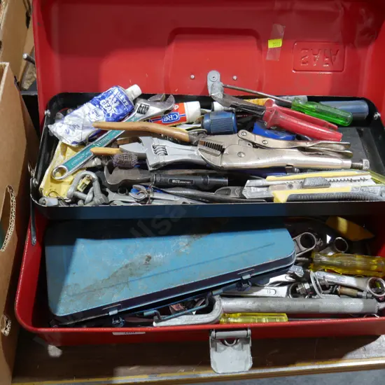 Toolbox and assorted tools