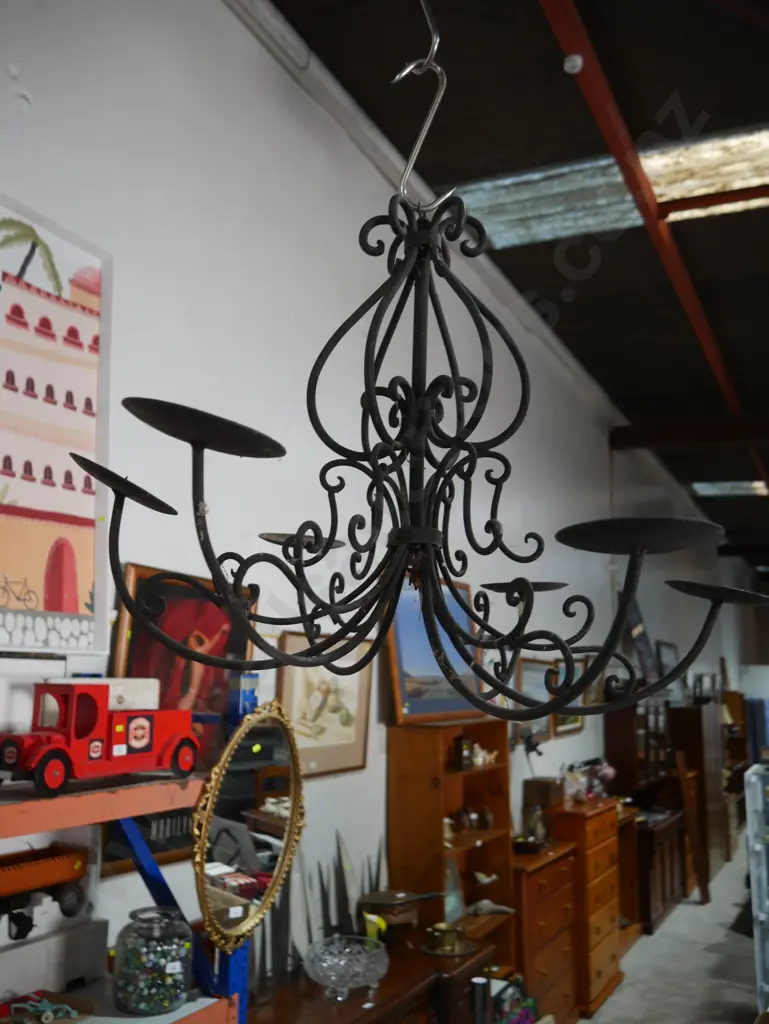 Wrought iron ceiling candle holder Image 1++