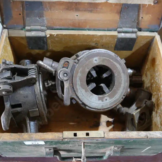 Pipe threading equipment in box