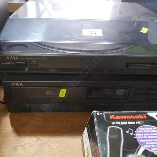 Aiwa record player and compact disc player