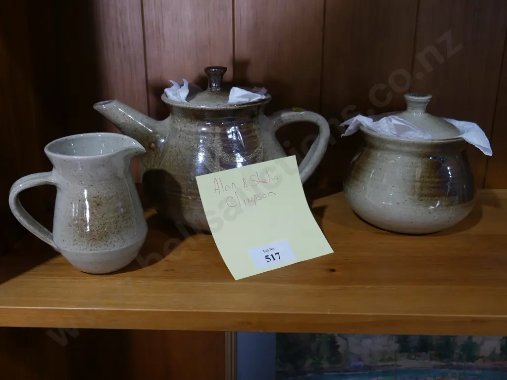 Alan and Shelia Climpson pottery tea set Image 1++