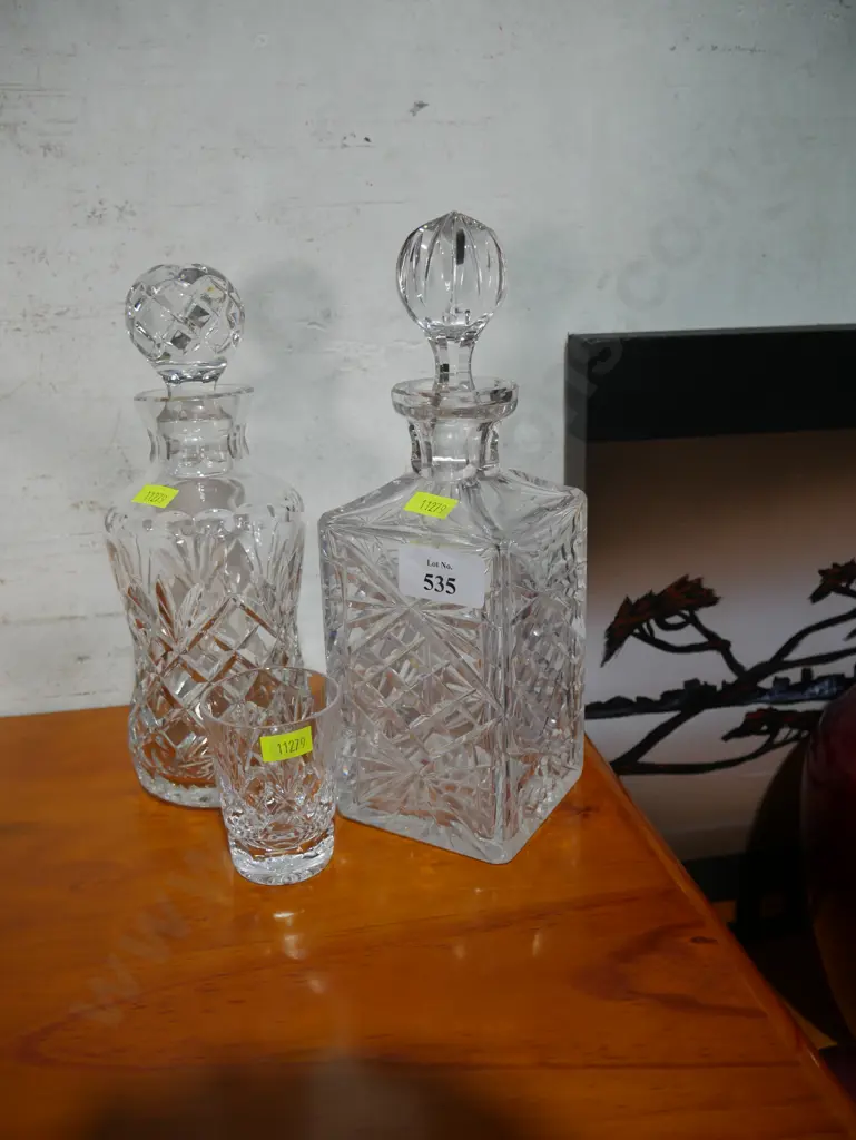 Crystal decanters and glass Image 1++