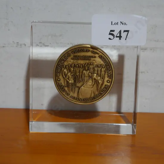 WW2 factory 50th anniversary display coin