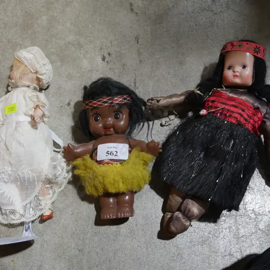 Three vintage dolls
