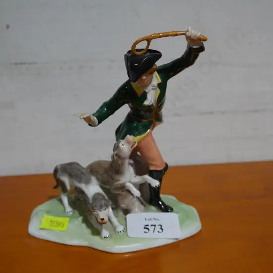 Dresden Dog and man figurine
