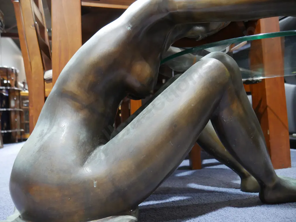 Metal nude lady coffee table Image 1++