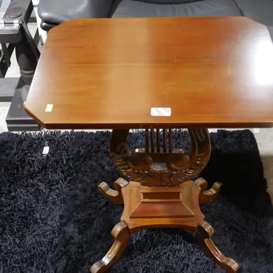 Lyre base side table